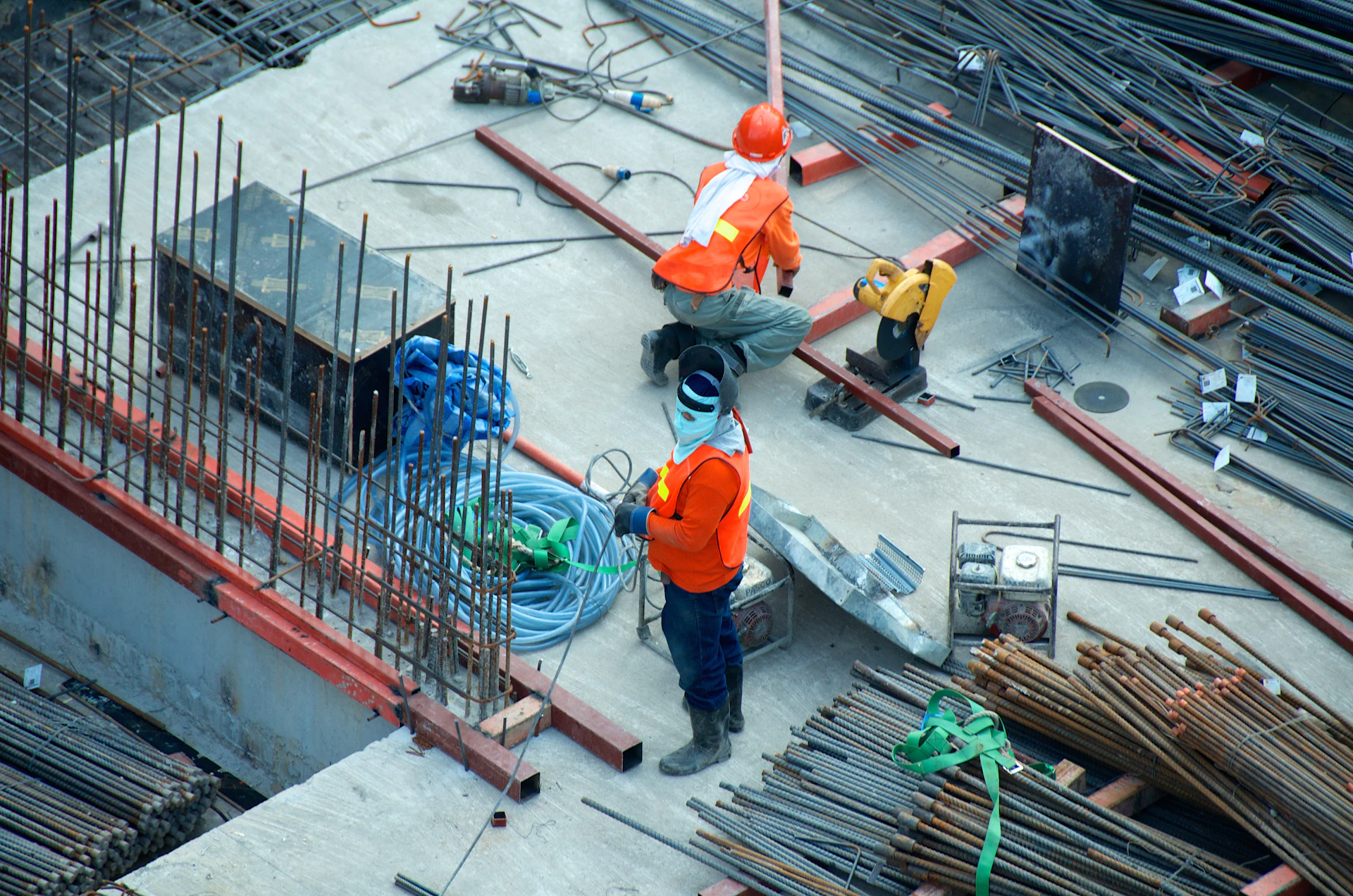 Industrial workers with PPE safety equipment